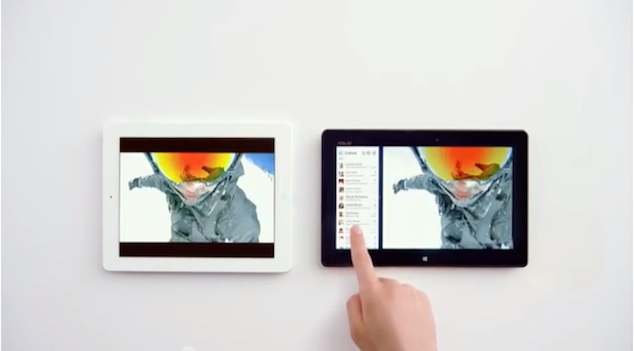 New Microsoft ad mocks Apple's iPad with Siri declaring Windows 8 tablet a winner