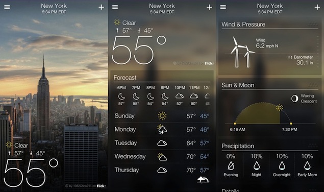 Yahoo releases Weather app for iPhone, Mail for iPad and Android tablets