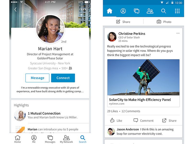 LinkedIn's Redesigned Mobile App Now Available for Android and iOS
