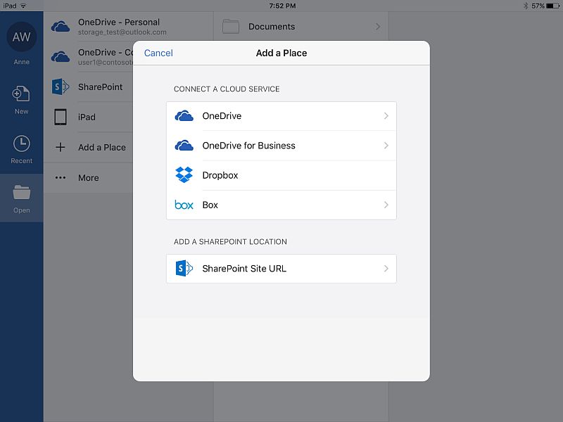 Microsoft Office Gets New Cloud Storage Options for iOS and Web