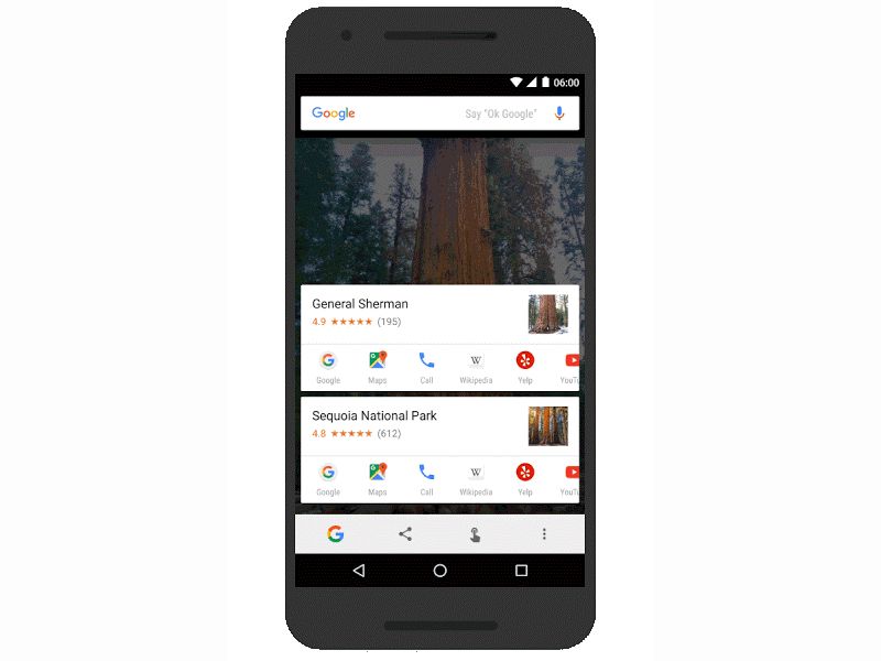 Google's Now on Tap Gets New Nearby Places, Quick Actions Options