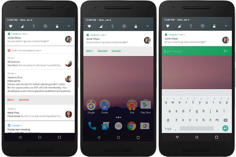 revamped notifications android n screenshots