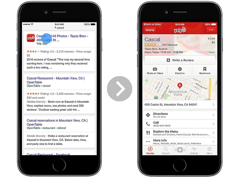 Google Search Adds App Indexing Support in Safari on iOS 9