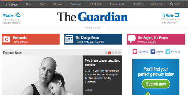 Guardian newspaper says China has partially blocked access to its website