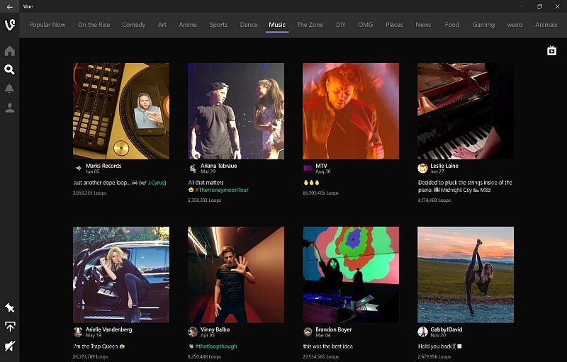 Vine Launches It First App for Windows 10 PCs and Tablets