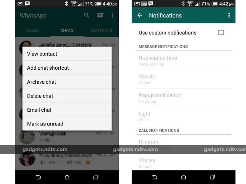 WhatsApp for Android Update Rolls Out With Custom Notifications and More