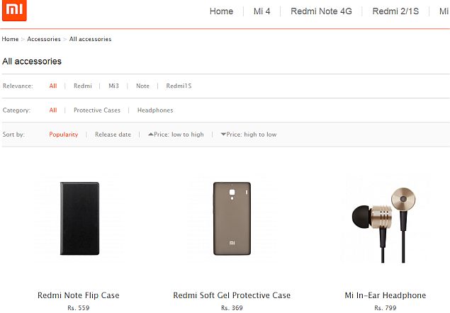 Xiaomi India Now Selling Accessories via Its Own Site