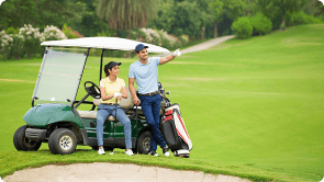 Golf players on course